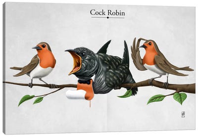 Cock Robin Canvas Art Print - Robin Art