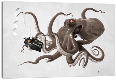 Count To Ten II Canvas Art Print - Octopus Art