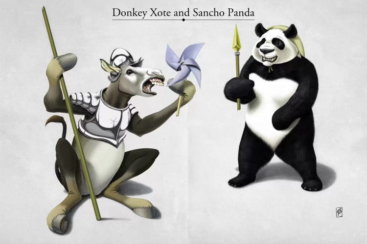 Donkey Xote And Sancho Panda