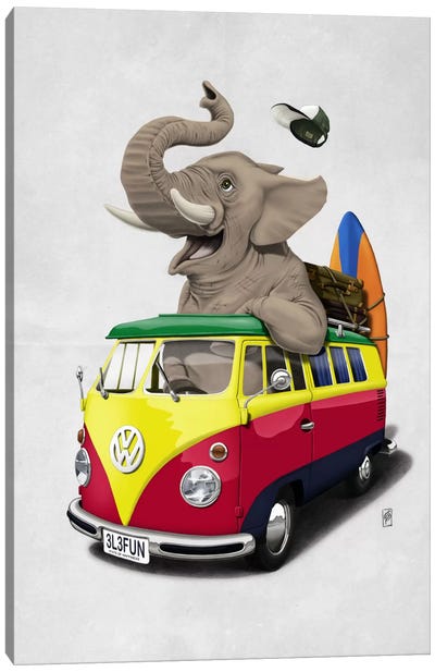 Pack-the-trunk II Canvas Art Print - Elephant Art