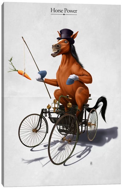 Horse Power Canvas Art Print - Carrot Art