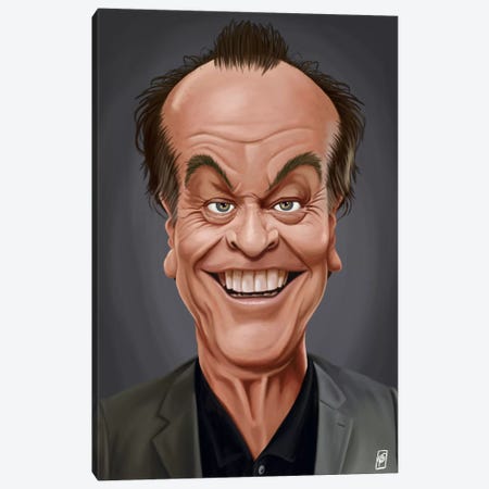 Jack Nicholson I Canvas Print #RSW97} by Rob Snow Canvas Art Print