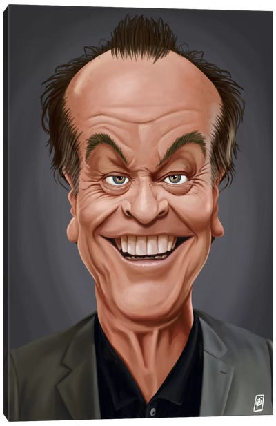 Jack Nicholson I Canvas Art Print - Caricature Art