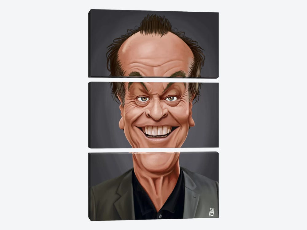 Jack Nicholson I by Rob Snow 3-piece Canvas Art Print
