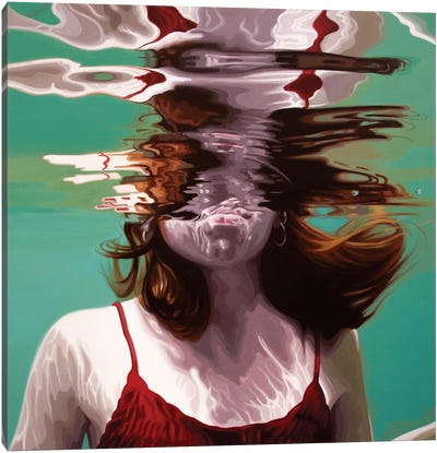 Anonymous Submerged XXX Canvas Art Print - Calm Beneath the Surface