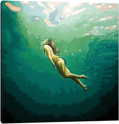 Immersion Canvas Art Print - Underwater Art