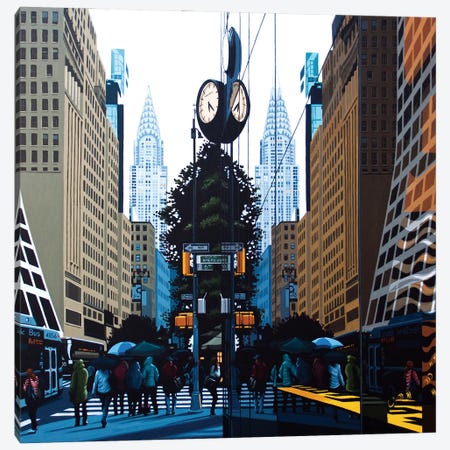 New York Reflections XLI Canvas Print #RSX31} by Rosana Sitcha Art Print