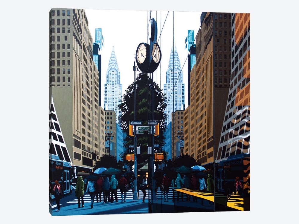 New York Reflections XLI by Rosana Sitcha 1-piece Canvas Art Print