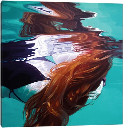 Anonymous Submerged IX Canvas Art Print - Women's Swimsuit & Bikini Art