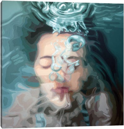 Anonymous Submerged VII Canvas Art Print - Calm Beneath the Surface