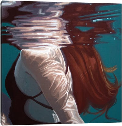 Anonymous Submerged XII Canvas Art Print - Women's Swimsuit & Bikini Art