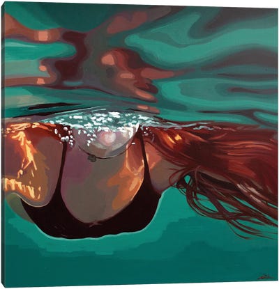 Anonymous Submerged X Canvas Art Print - Women's Swimsuit & Bikini Art