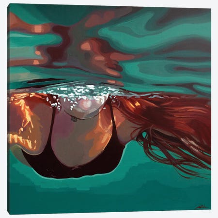 Anonymous Submerged X Canvas Print #RSX7} by Rosana Sitcha Canvas Art