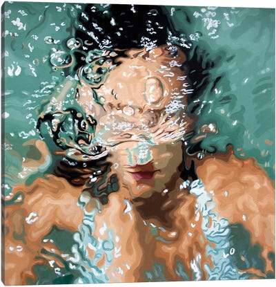 Anonymous Submerged XIII Canvas Art Print - Women's Swimsuit & Bikini Art