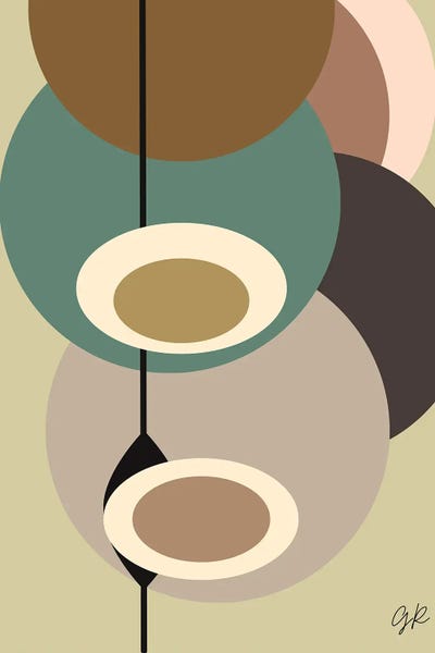 Retro Geo Abstracts: Love Drop by George Rosaly