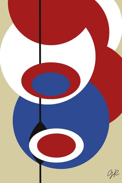 Retro Geo Abstracts: Love Drop II by George Rosaly