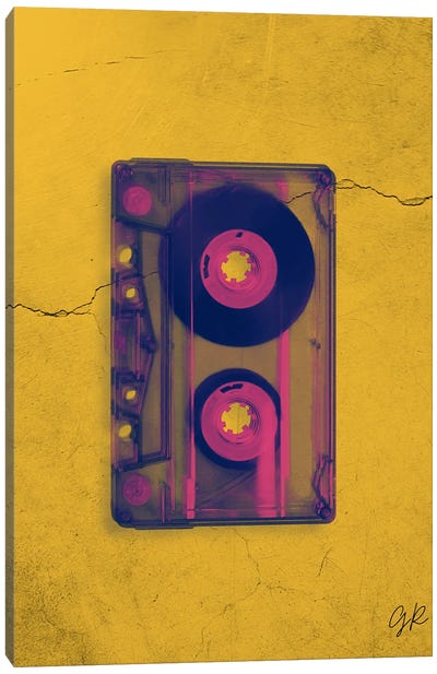 Play Love Music Canvas Art Print - Cassette Tapes