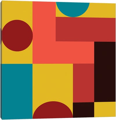 The Heights Canvas Art Print - Red Abstract Art