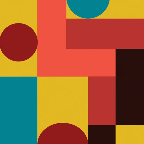 Retro Geo Abstracts: The Heights by George Rosaly