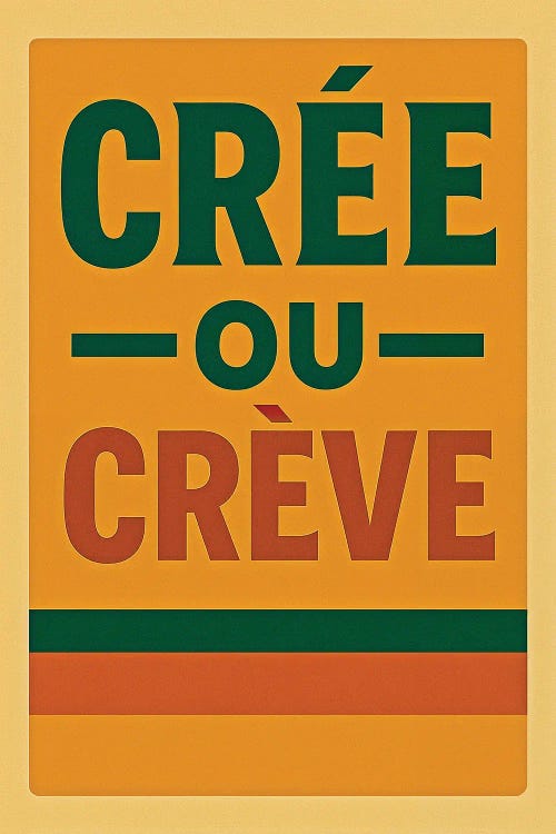 Create Or Collapse-French Alt by George Rosaly wall art