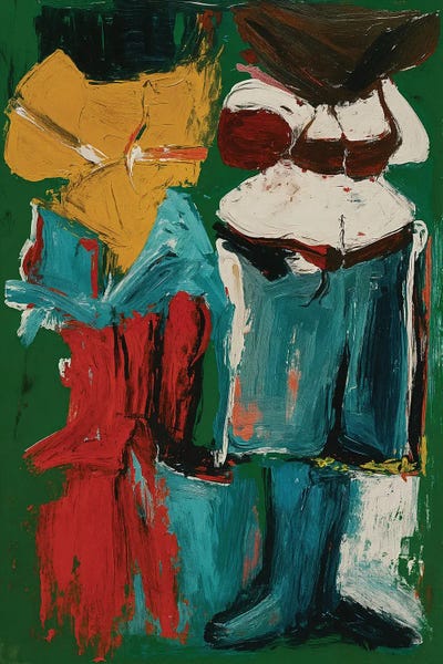 Unspoken Bodies by George Rosaly framed canvas print