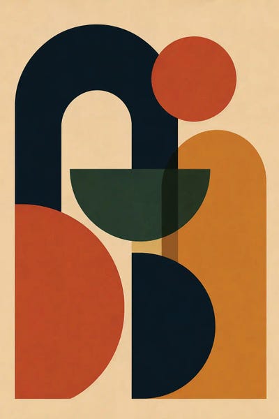 Canvas Print: Composition No 13 Quiet Connections by George Rosaly - thumbnail