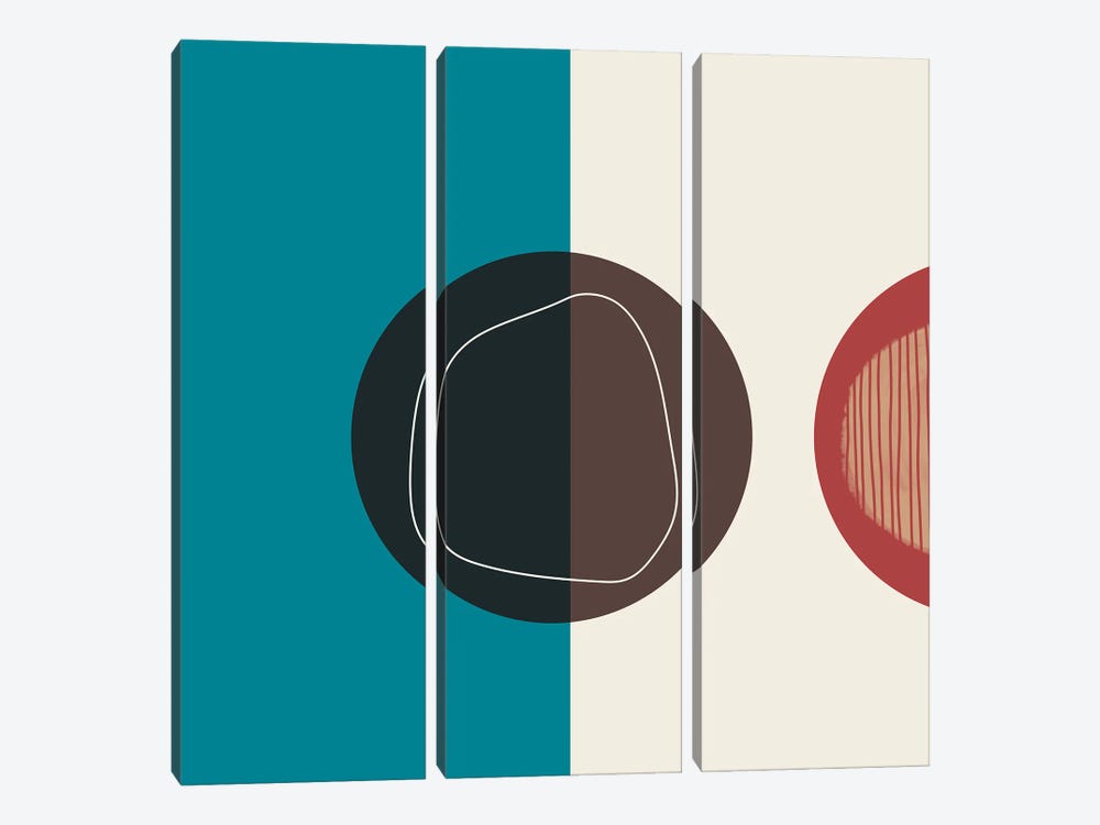 Free Spirit Abstract by George Rosaly 3-piece Canvas Print