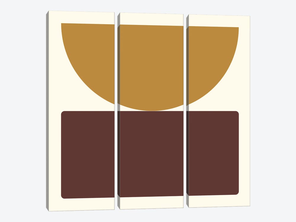 Gold Abstract by George Rosaly 3-piece Canvas Art Print