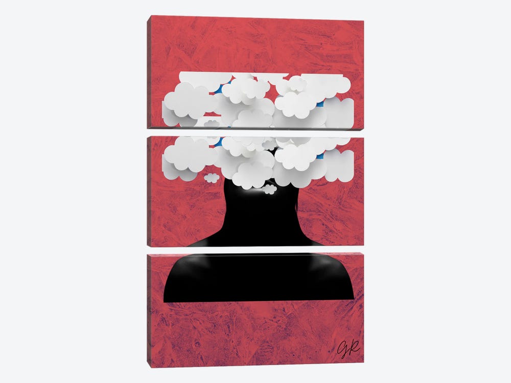 Head Over The Clouds by George Rosaly 3-piece Canvas Wall Art