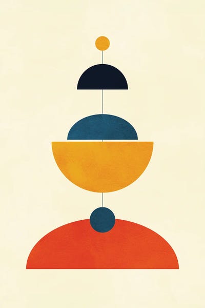 Muted & Modular Abstracts: Mid Century Modern IV by Ana Rut Bré