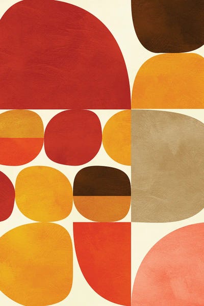 Circular Abstract: Mid Century Modern V by Ana Rut Bré