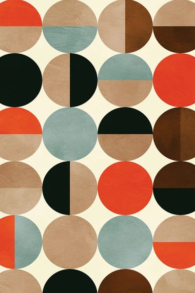 Circular Abstract: Mid Century Modern XI by Ana Rut Bré