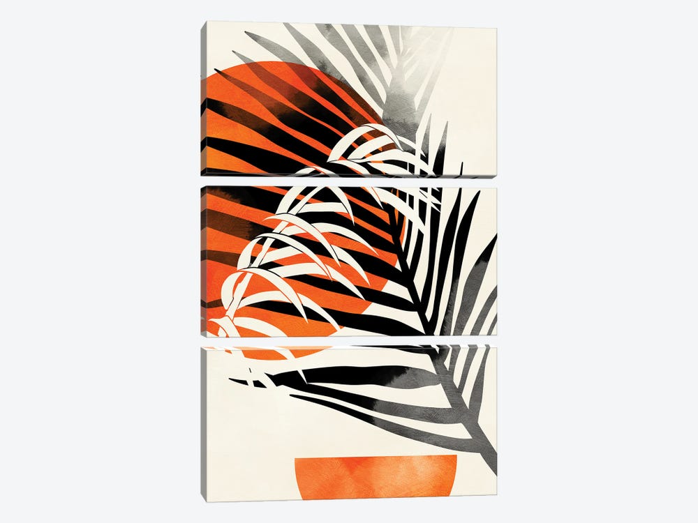 Palm Leaves by Ana Rut Bré 3-piece Canvas Print