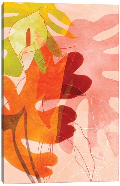 Leaves Minimal Canvas Art Print - Ana Rut Bré
