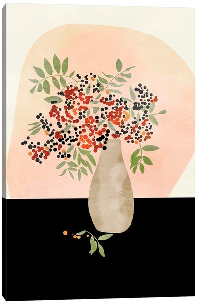 Floral Still With Vase Canvas Art Print - Ana Rut Bré
