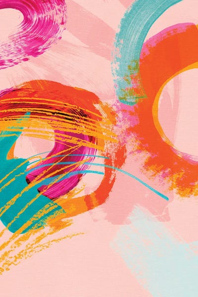 Colorful Abstracts: Brus Stroke Experiments I by Ana Rut Bré