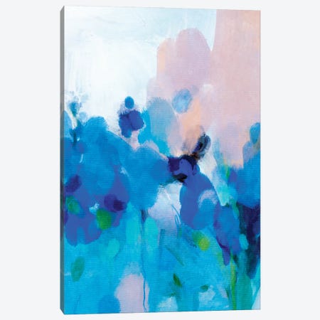 Blue Lilies In Garden Canvas Print #RTB130} by Ana Rut Bré Canvas Wall Art