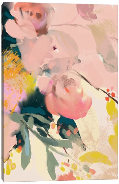 Floral Composition In Pink Canvas Art Print - Ana Rut Bré