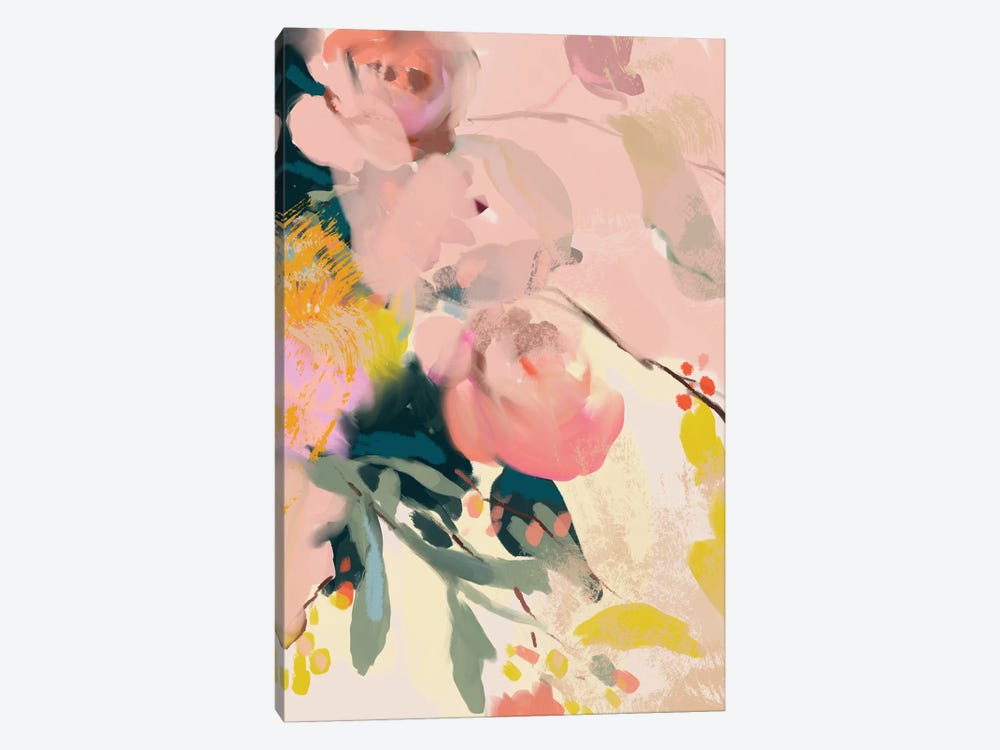 Floral Composition In Pink by Ana Rut Bré 1-piece Canvas Artwork