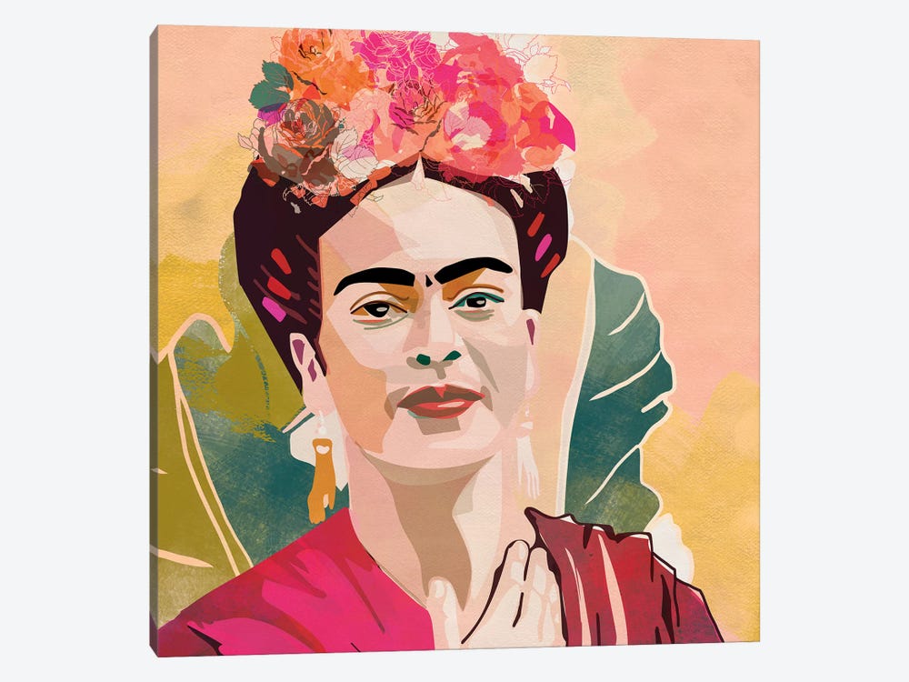 Frida Kahlo Square by Ana Rut Bré 1-piece Canvas Wall Art