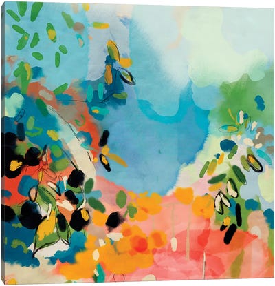 Garden Sea View With Olive Tree Canvas Art Print - Ana Rut Bré