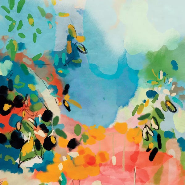 Abstract Floral & Botanical: Garden Sea View With Olive Tree by Ana Rut Bré