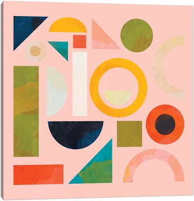 Geometric Play Modern Art Canvas Art Print - Ana Rut Bré