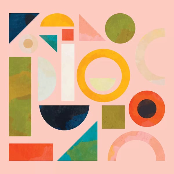 High School: Geometric Play Modern Art by Ana Rut Bré