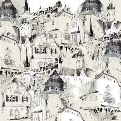 Germany Historical View Bad Kreuznach by Ana Rut Bré framed wall art