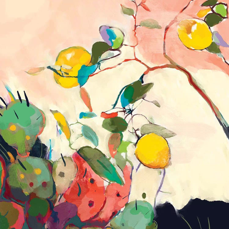 Lemon Tree Cacti Square by Ana Rut Bré wall art