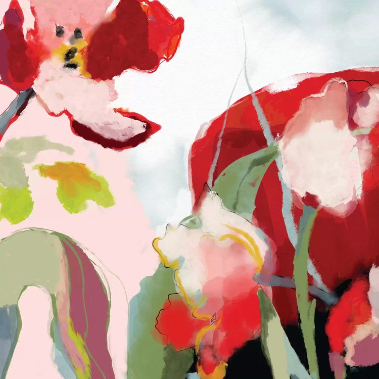 Abstract Bloom Square by Ana Rut Bré canvas print