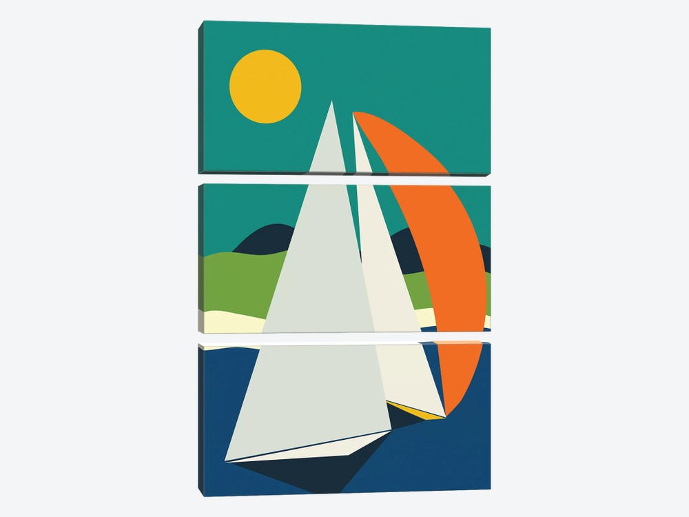 Mid Century Sails by Ana Rut Bré 3-piece Canvas Art