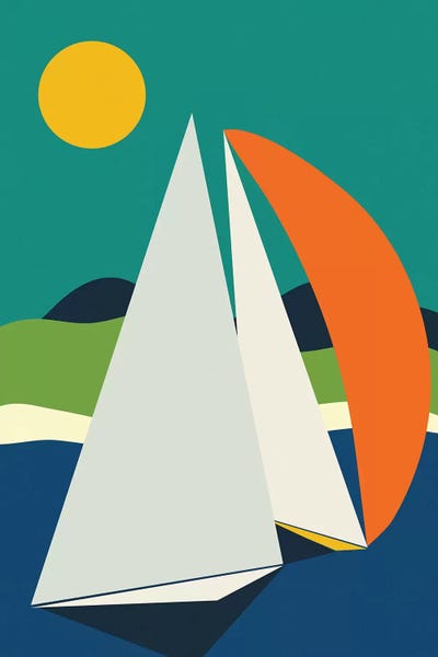 Kids Nautical Art: Mid Century Sails by Ana Rut Bré
