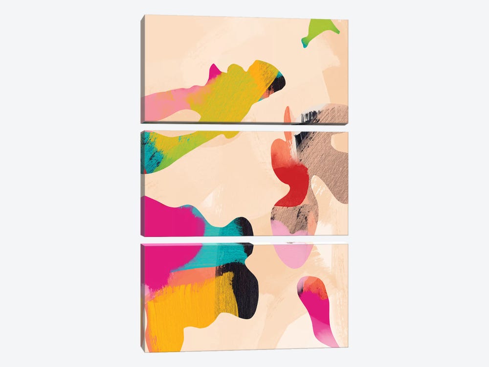 Abstract Bright Color Modern by Ana Rut Bré 3-piece Art Print